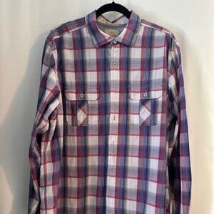 Tommy Bahama Jeans Men's 2 Pocket Plaid Button Down Long Sleeve Shirt XL